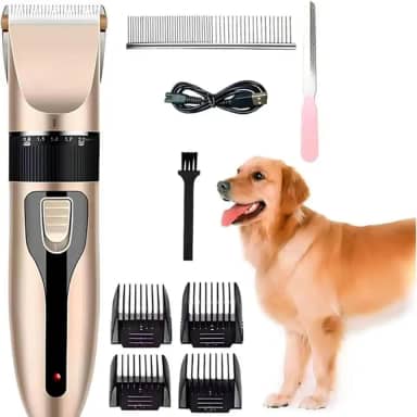 Máquina de Tosa Profissional para Cães e Gatos - Lâminas Precisas e Altura Ajustável - Bivolt 110V/220V