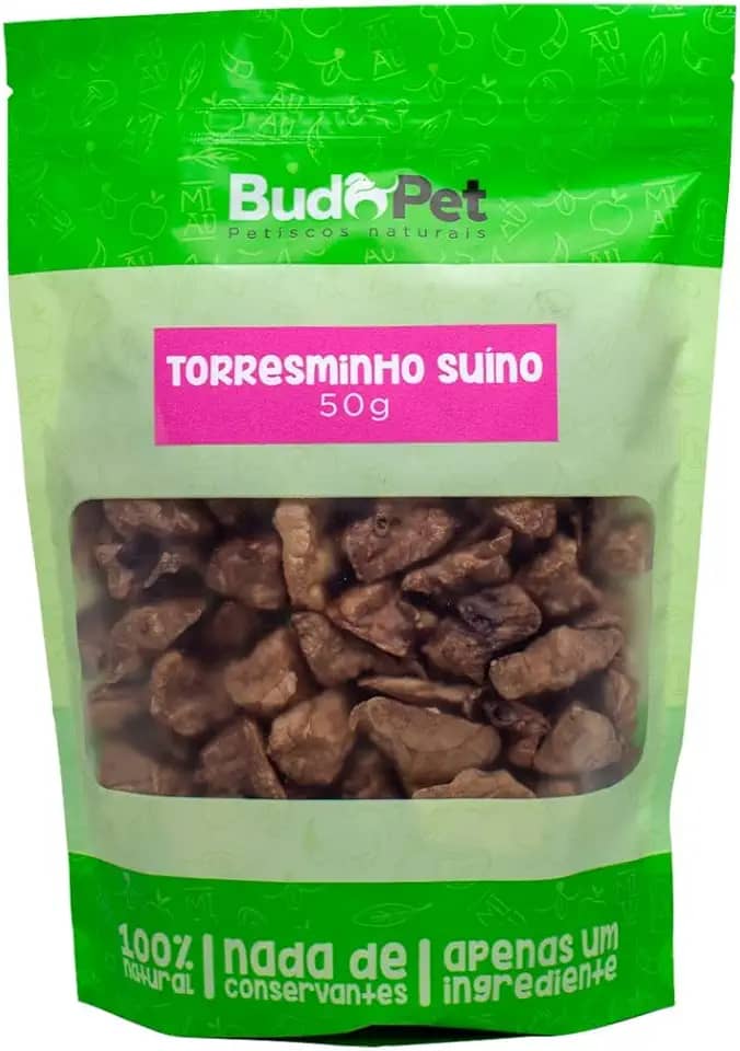 Petisco Natural Torresminho Suíno Para Cães e Gatos Budopet