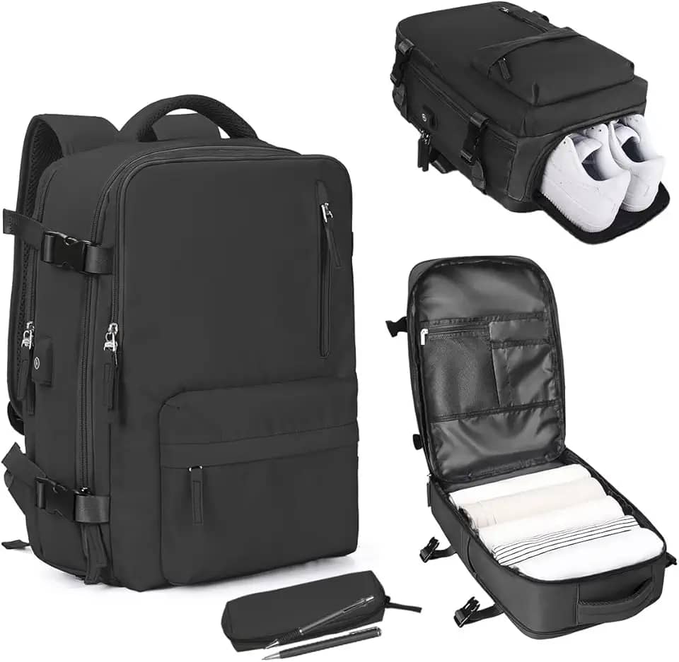 Mochila de viagem grande, bagagem de mão, mochila impermeável para fazer trilha e esportes ao ar livre, mochila escolar