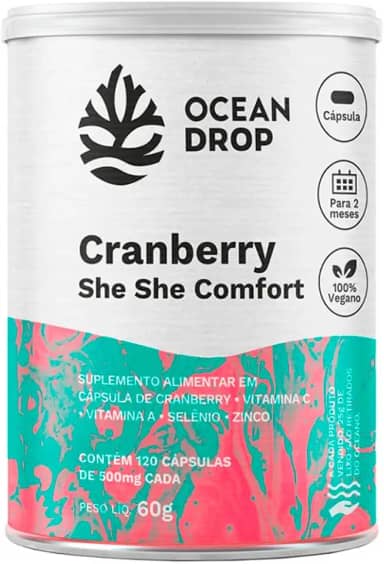 Cranberry Ocean Drop She She Comfort 120 cápsulas de 500mg