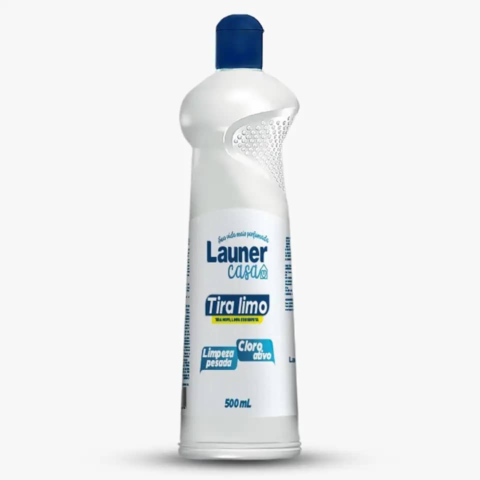 Launer Casa Tira Limo, Limpa Rejunte com Cloro Ativo, Remove Manchas de Limo e Mofo 500ml