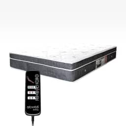 Colchão Casal (1,38 x 1,88 m) com Controle Massagem (Cinza Grafite)