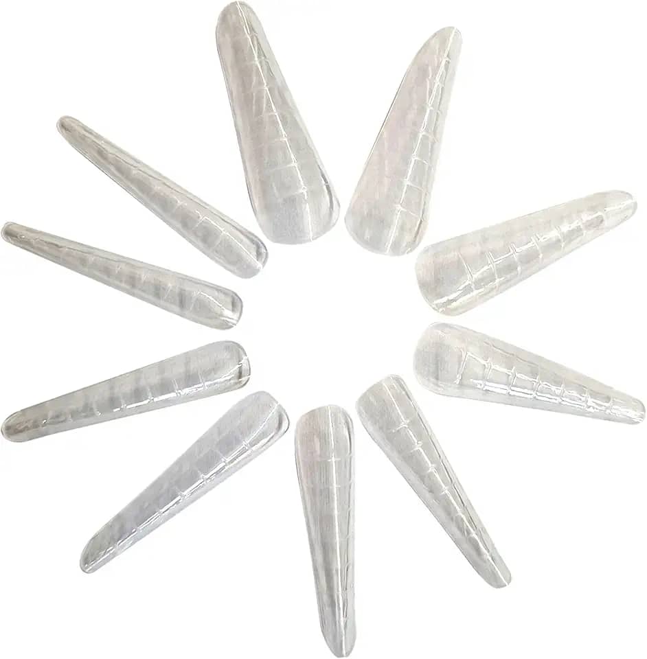 Unha Postiça Molde F1 Natural Unhas Gel Polygel em Caixa (Bailarina, 1cx)