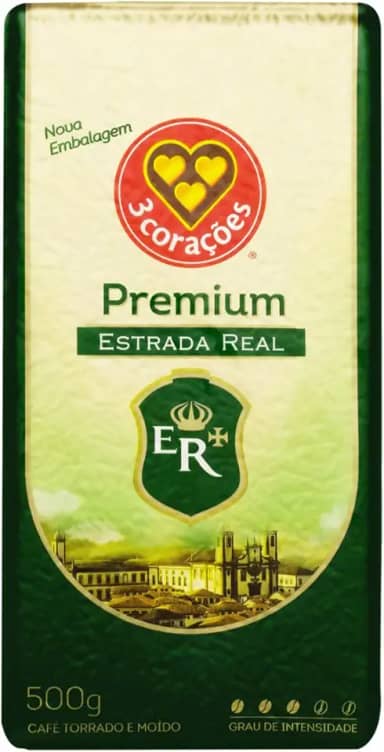 3 Corações Café Torrado e Moído Premium Estrada Real, 500G vácuo