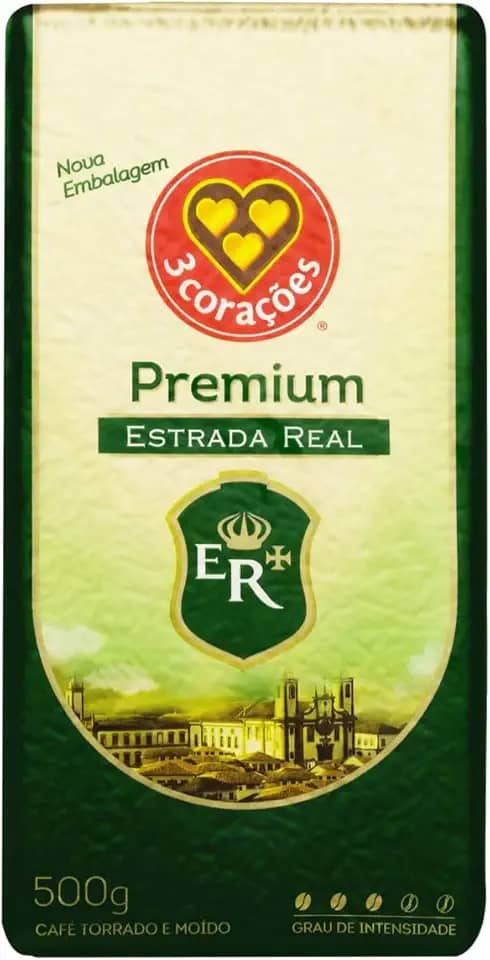 3 Corações Café Torrado e Moído Premium Estrada Real, 500G vácuo