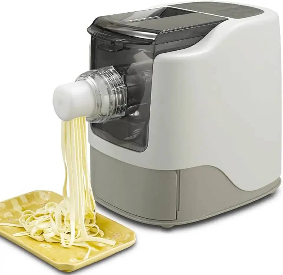 JOPESA Máquina elétrica para fazer macarrão de espaguete doméstico pequeno para casa mini máquina de macarrão extrusora de macarrão 260 W utensílios de cozinha com 13 moldes de macarrão, economiza tempo e esforço e é amigável para iniciantes/1955