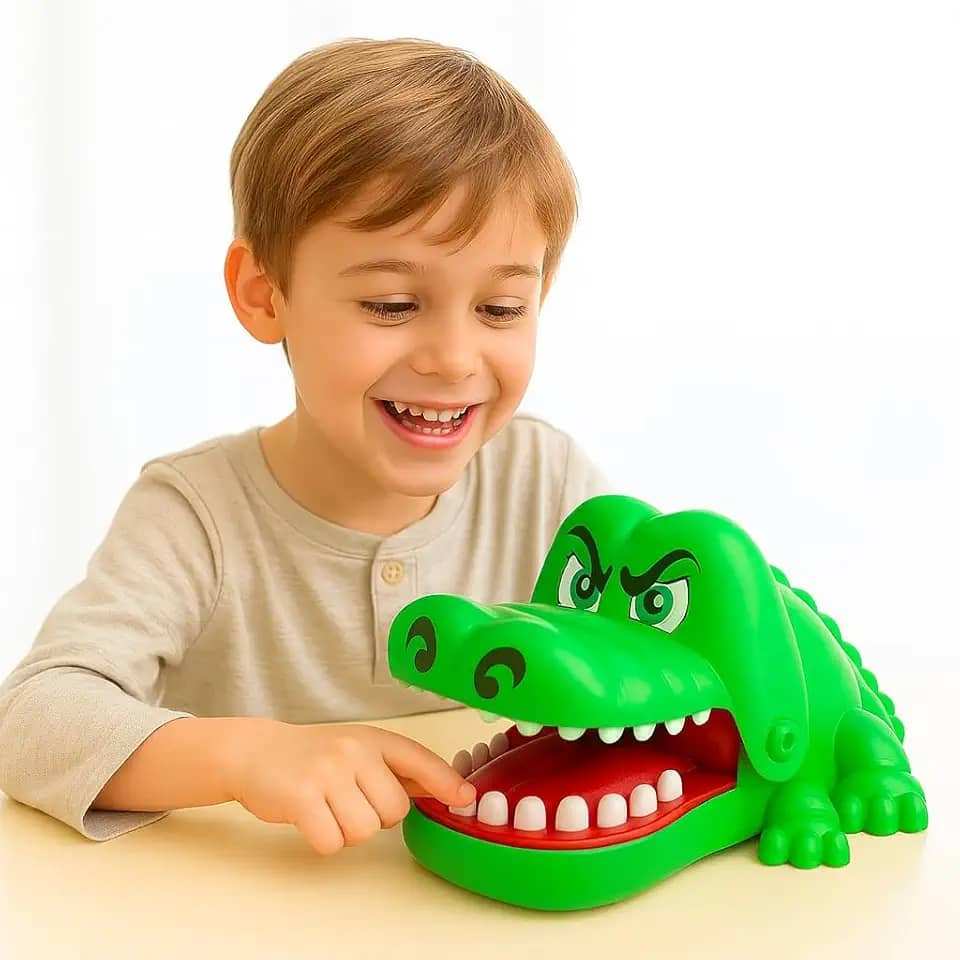 Jacaré Dentista Morde Dedo Brinquedo Infantil Jogo de Família Portátil 13cm ou 16cm Suspense e Risadas Plástico PP 3+ Anos Presente Criativo para Festas Viagens e Entretenimento (13cm)