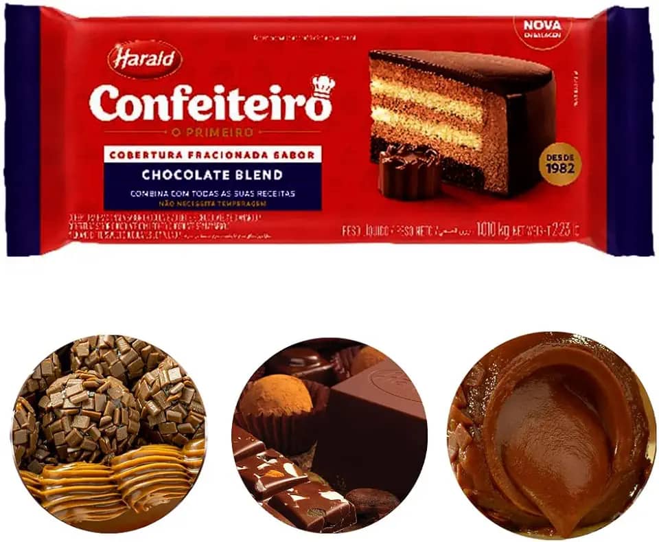 Cobertura Fracionada Confeiteiro Blend Barra 1,010kg Harald
