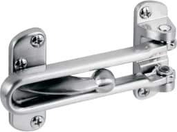 Trava de segurança Defender Security U 10308 para portas simples, comprimento de 5,4 cm, zinco fundido com acabamento em níquel acetinado