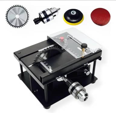 Mini Serra Bancada Hobby Multifuncional Turbo + Acessórios