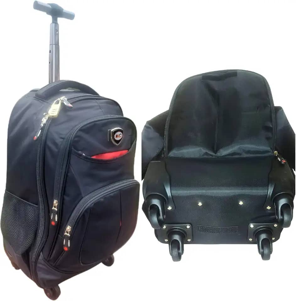 Mochila com 04 Rodas 360 Graus, para Escola, Faculdade, Trabalho, Viagem, Notebook, Resistente, Executiva