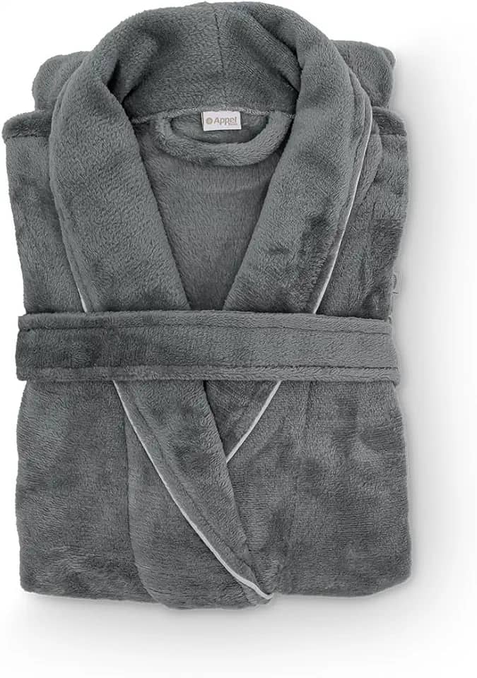 Roupão Banho Flannel Golden Adulto Unissex Toque Macio Microfibra Appel Home