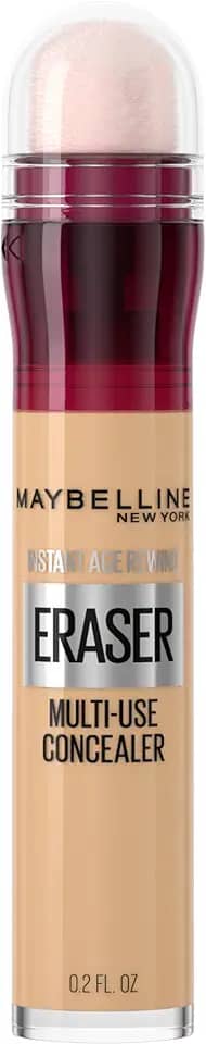 Maybelline NY Instant Age Rewind Corretivo Líquido, Multiuso que Corrige Olheiras e Linhas Finas, Contorna e Ilumina, Alta Cobertura e Fórmula Vegana, Cor 122 Sand, 6ml