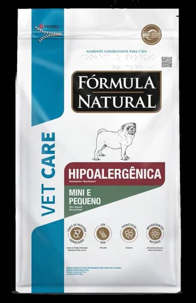 Fórmula Natural Ração Vet Care Hipoalergênico Para Cães Porte Mini E Pequeno 2Kg