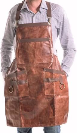 Avental Churrasqueiro em Couro Premiium