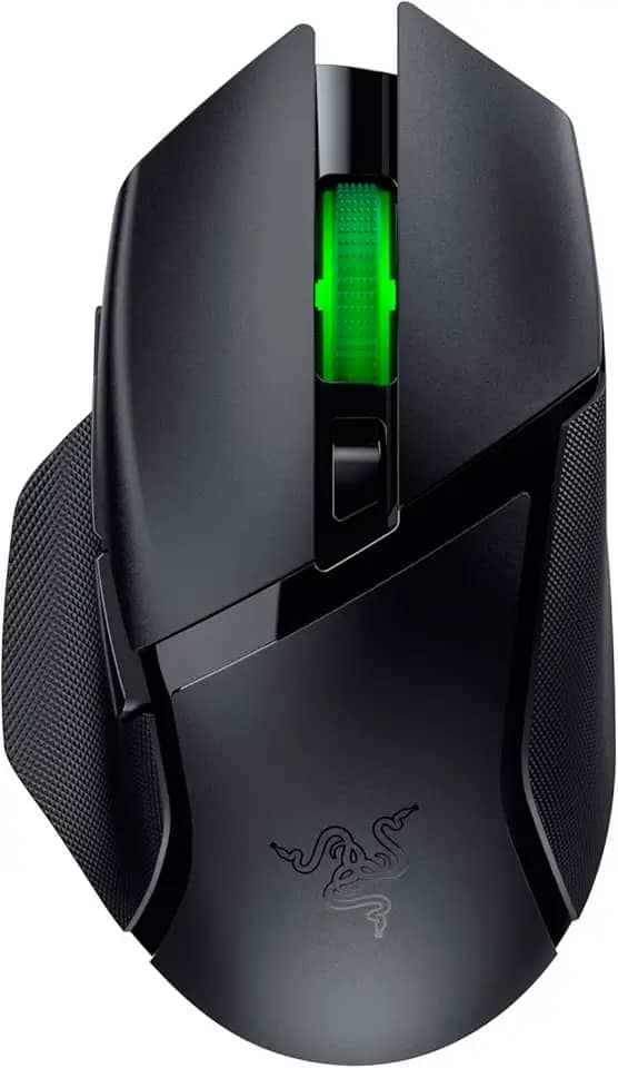 Razer Mouse para jogos sem fio personalizável Basilisk V3 X HyperSpeed: Interruptores mecânicos Gen-2-5G Advanced 18K Sensor óptico - Chroma RGB 9 controles programáveis bateria 535 horas preto