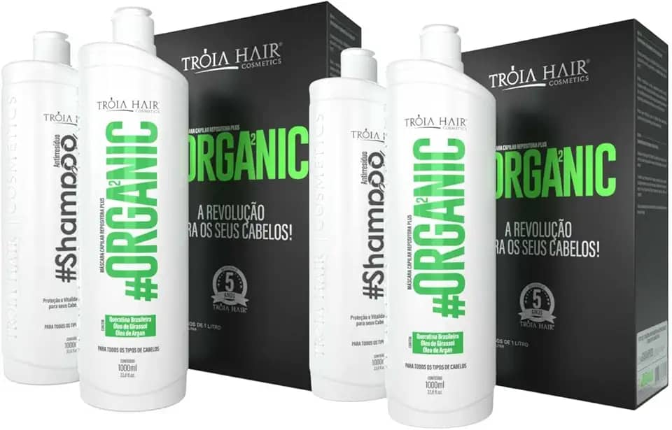 2 Kit Organic Troia Hair Selagem Inteligente Livre de Formol