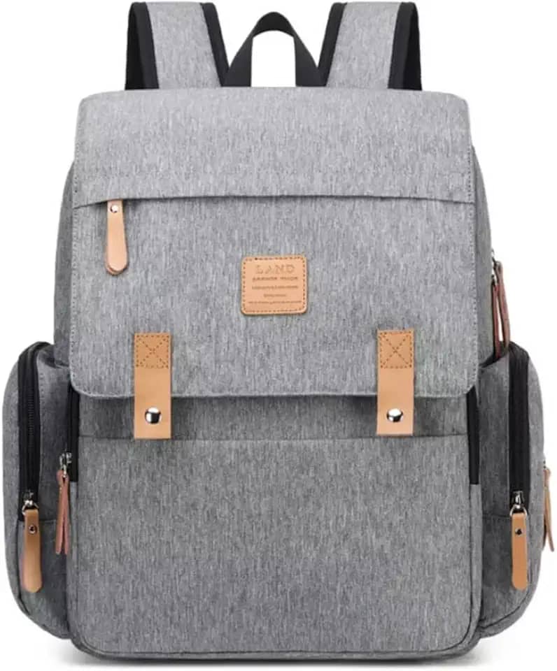 Bolsa Maternity Land modelo LUXURY Premium Cinza Versão Atualizada