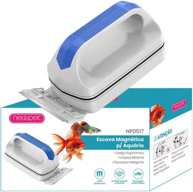 Escova de Limpeza Magnética Forte para Aquário, Escova de Limpeza com ímã para Algas em Vidro de Aquário, Escova de Limpeza Flutuante