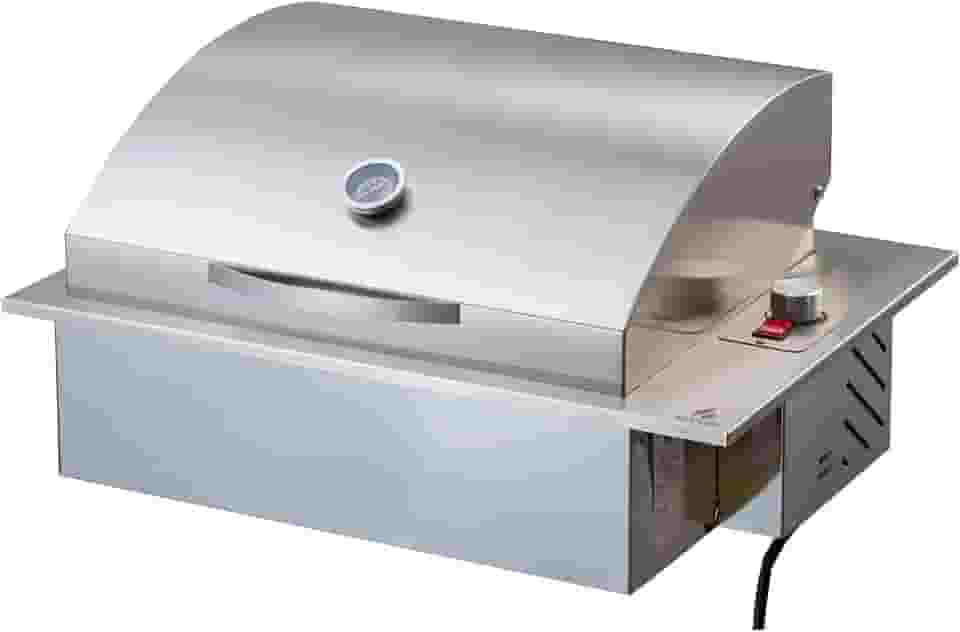 Churrasqueira Elétrica De Embutir Em Inox 304 com Tampa Abafador Steak Grill Grande 220V