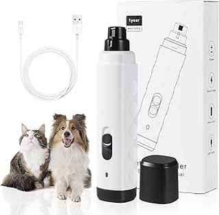 kailund Moedor de unhas silencioso para cães grandes, recarregável de 2 velocidades, com 3 portas de moagem, moedor elétrico de unhas para cães, gatos e patas