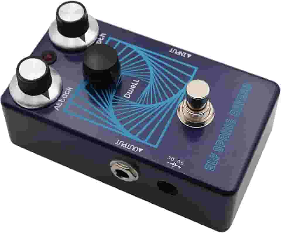 SPYMINNPOO Efetor de Reverb de Guitarra, Reverb de Reverb da Mola Analógica Pedal PRE Ajustável pré -atraso para Sons Experimentais de Jazz de Rocha