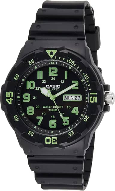 Relógio esportivo masculino MRW200H-3BV estilo mergulho neo-display