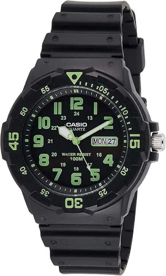 Relógio esportivo masculino MRW200H-3BV estilo mergulho neo-display