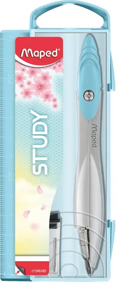 Compasso com Estojo, Maped, Study Collector, 194510, Cores Pastel Sortidas