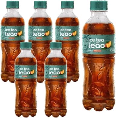 6x Chá Ice Tea Leão Sabor Pêssego 450ml