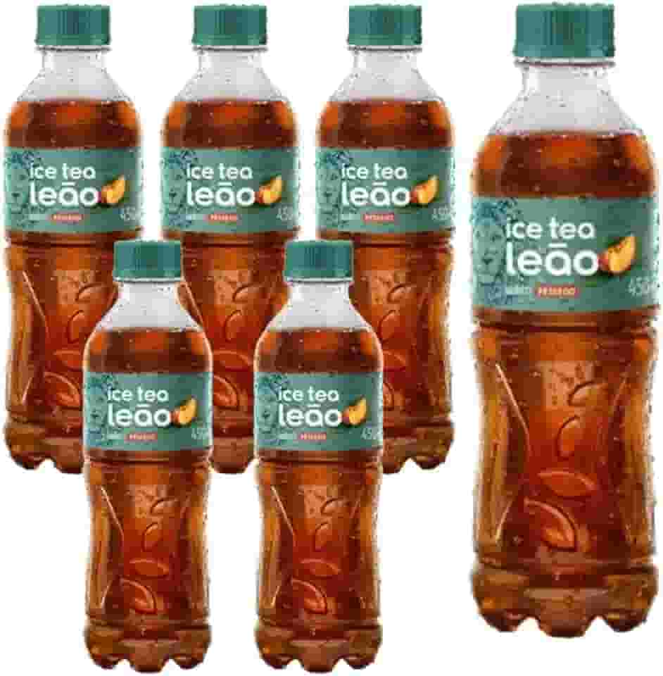 6x Chá Ice Tea Leão Sabor Pêssego 450ml