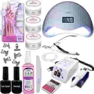 Kit Unha Gel Unhas Fibra Vidro Lixa Cabine Mercedes Promo