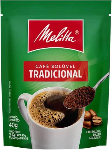 Melitta Café Solúvel Granulado Tradicional Sachê 40G