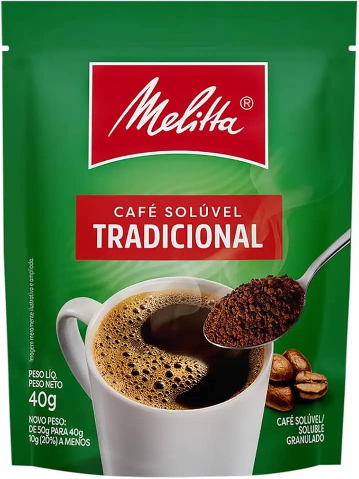 Melitta Café Solúvel Granulado Tradicional Sachê 40G