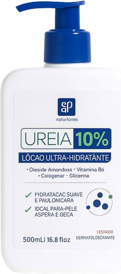 Loção Hidratante Corporal Uréia 10% Natuflores 500ml Pele Seca Ressecada e Áspera