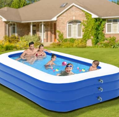 Piscina Inflável Super Reforçada 250x160x50cm, Diversão para Toda a Família no Verão (Adultos e Crianças)