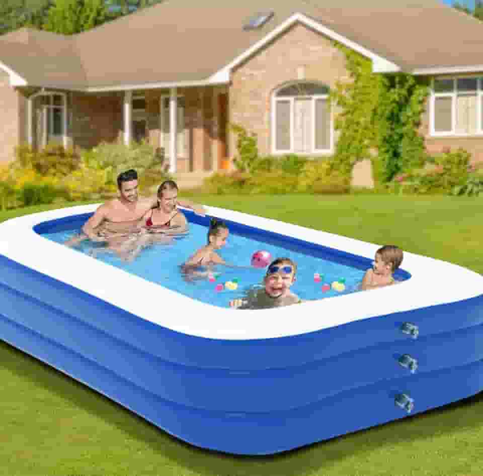 Piscina Inflável Super Reforçada 250x160x50cm, Diversão para Toda a Família no Verão (Adultos e Crianças)