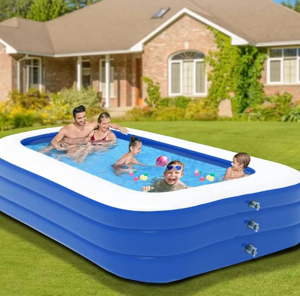 Piscina Inflável Super Reforçada 250x160x50cm, Diversão para Toda a Família no Verão (Adultos e Crianças)