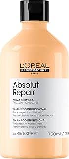 L'Oréal Professionnel Absolut Repair, Shampoo Profissional com Proteína de Trigo e Ômega 9, Ação Reparadora para Cabelos Secos e Danificados, 750ml