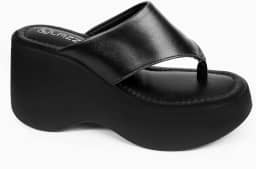 Tamanco Feminino Salto Anabela Plataforma Alto Confortável