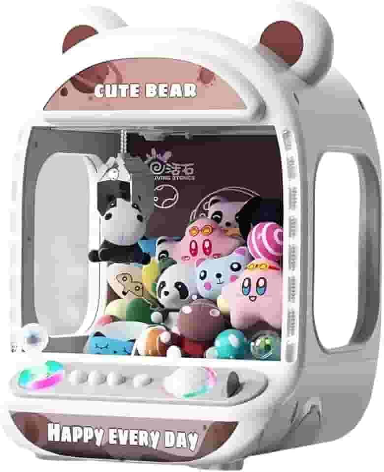 Mini Máquina De Pegar Ursinhos Branca, Máquina De Pegar Bichinhos De Pelúcia, Máquina De Garra Infantil, Mini Máquina De Pegar Pelúcia Com Luzes, Máquina De Pegar Ursinhos De Brinquedo