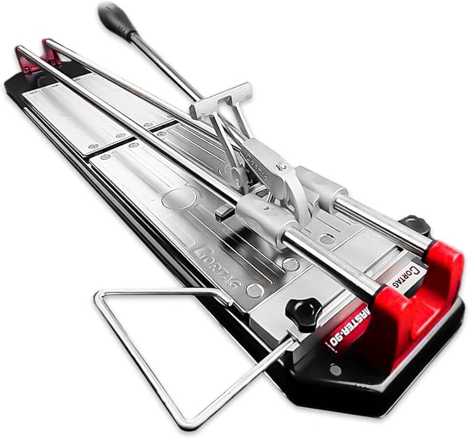 Cortador de Piso Manual Cortag New Master 90, Profissional, Base de Aço - Vermelho e Cinza