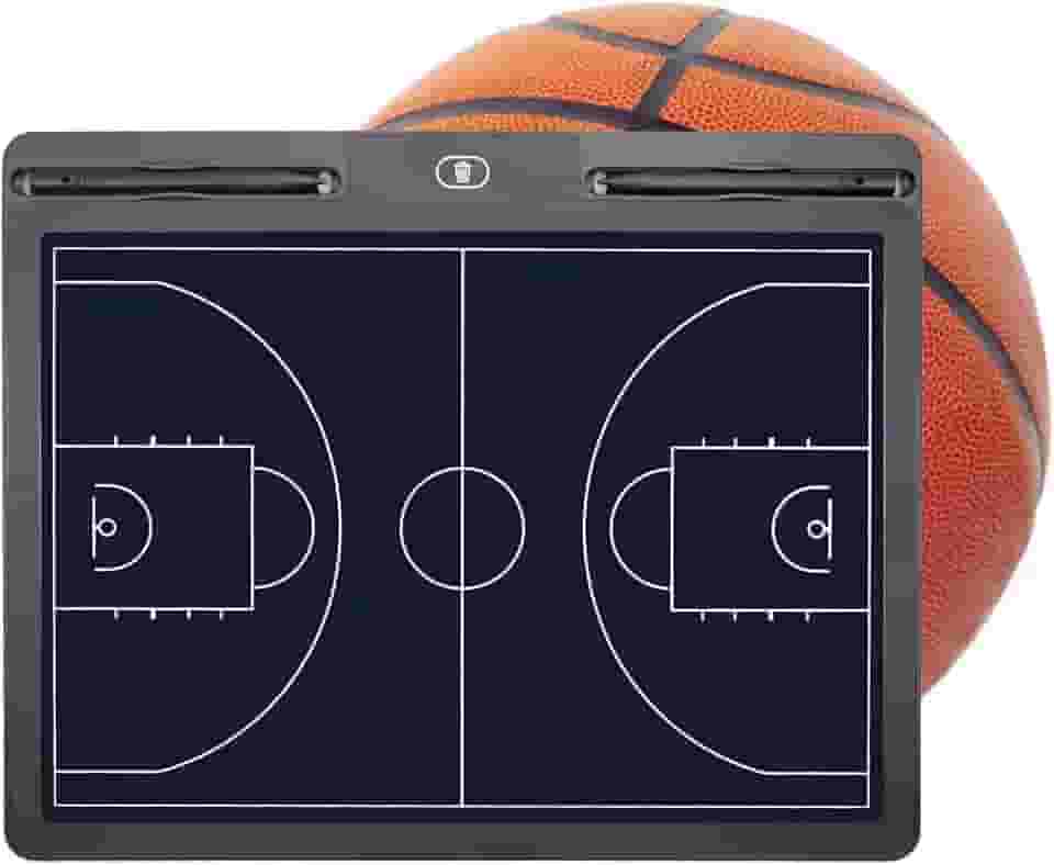 Pure Vie Quadro de treinamento de basquete eletrônico LCD treinadores de basquete prancheta tática para escrita tablet quadro-negro com caneta Stylus - presente de basquete artigos esportivos
