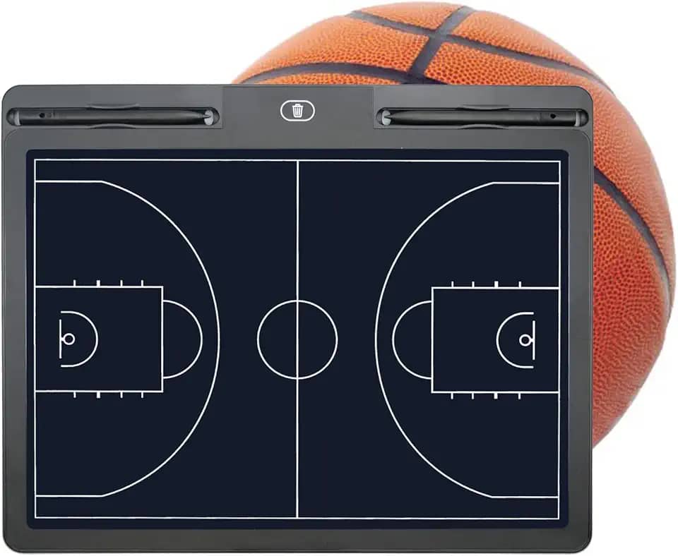 Pure Vie Quadro de treinamento de basquete eletrônico LCD treinadores de basquete prancheta tática para escrita tablet quadro-negro com caneta Stylus - presente de basquete artigos esportivos