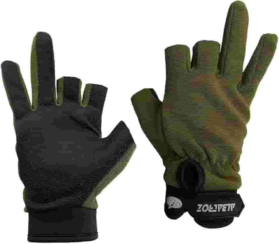 Luvas De Pesca Para Homens E Mulheres Design Respirável Antiderrapante De Três Dedos Dois Ao Ar Livre