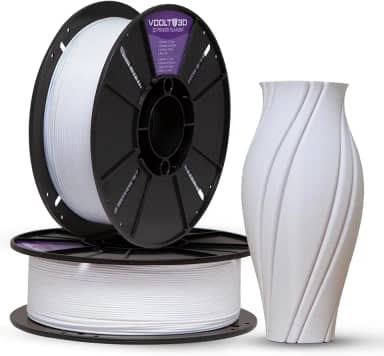 Voolt3D - Filamento PLA Branco Dental 1kg 1.75mm - Para Impressora 3D FDM - Nacional