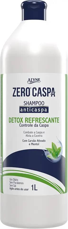 Alyne, Shampoo para cabelos, Zero Caspa Refrescante, 1 Litro, Azul