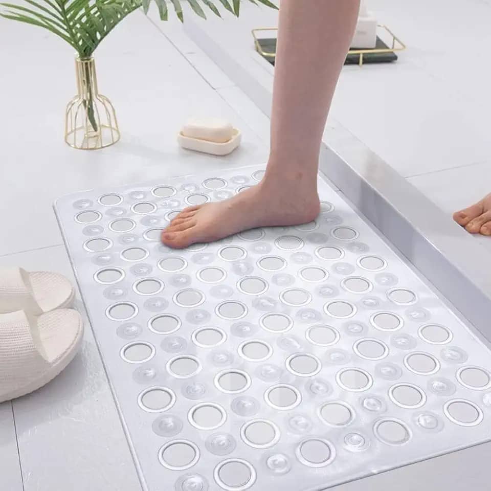 Tapete de Banheiro Box Antiderrapante Ventosas Antimofo Minicasa Transparente