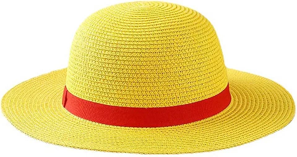 Luffy Chapéu de palha multifuncional anime personagem de desenho animado protetor solar chapéu de palha cosplay chapéu de sol para adultos