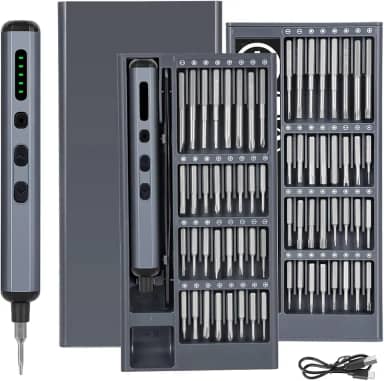 Chave de Fenda Elétrica, Conjunto de Chaves de Fenda Elétricas 68 em 1 de Precisão 48 x 28 mm Bits 16 x 45 mm Bits, Mini Parafusadeira Elétrica, Com Luz LED, Recarregável USB Portátil Profissional